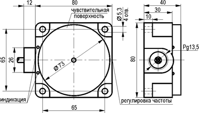 Габариты IV11N I7P5-02G-40E-L